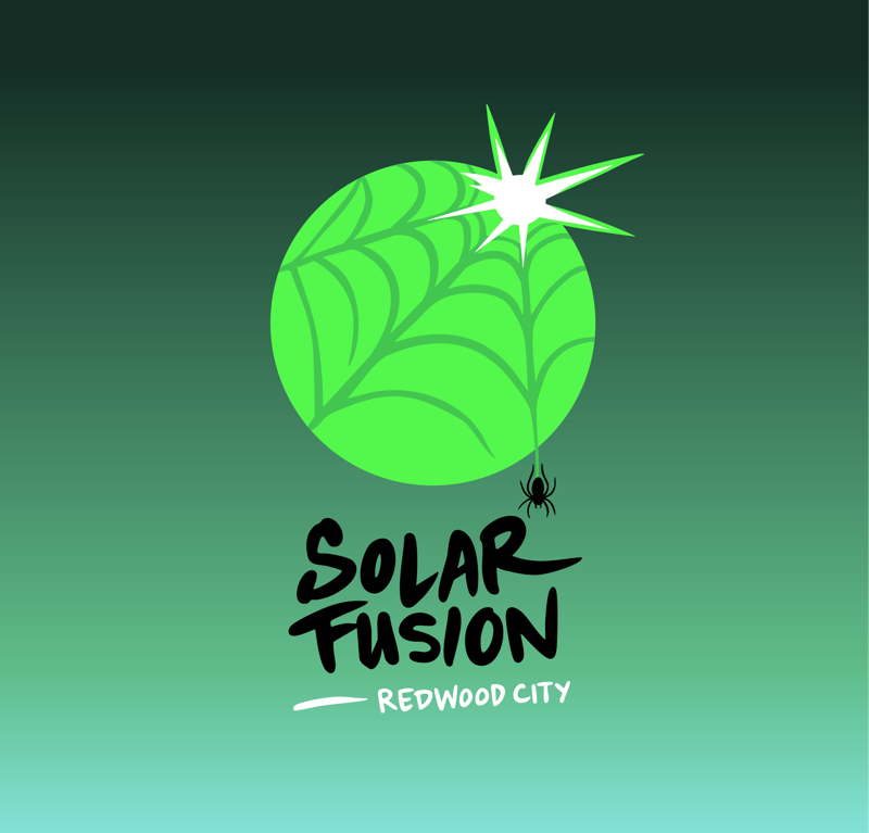 Halloween edition logo: the sun as a spiderweb